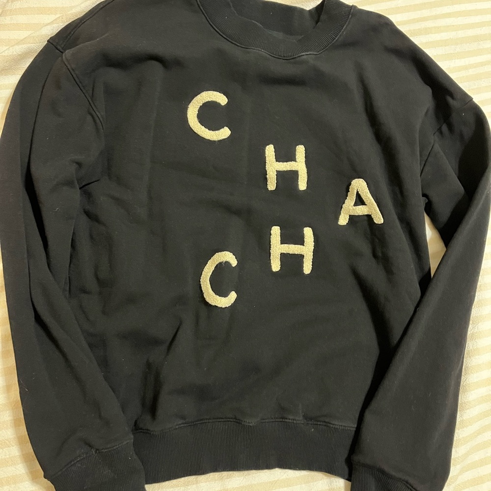 EllandEmm “Cha Cha” Black Sweatshirt Sz XL (Fits like a L)